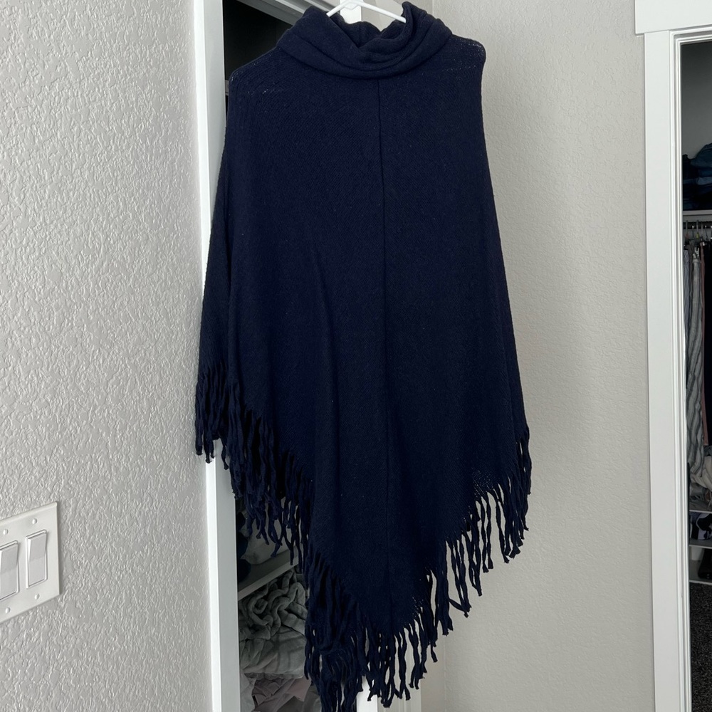 Turtleneck poncho